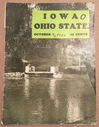 1944 Iowa Vs.  Ohio State Football Program