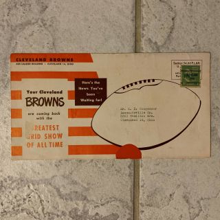 1950 Cleveland Browns Season Ticket Order Form Brochure Nfl Football Sammy Baugh