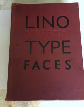 Linotype Faces 1250 Plus Page Type Specimen Hardbound Book Massive Cool