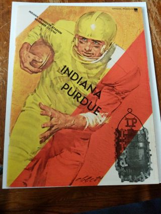 1963 Indiana Hoosiers Vs Purdue Boilermakers Football Program - Old Oaken Bucket