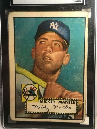 1952 Topps 311 - Mickey Mantle RC SGC 2 HIGH SERIES 2