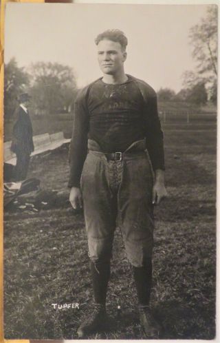 Circa 1908 - 1910 University Of Illinois Football Real Photo Postcard Tupfer