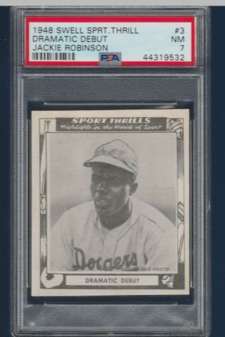 Dramatic Debut Jackie Robinson 1948 Swell Sport Thrill No 3 Psa 7 40089