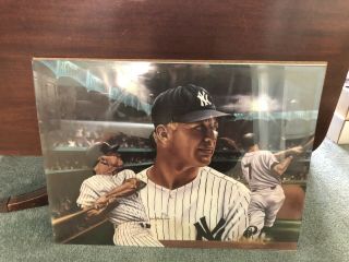 Mickey Mantle At Night Signed By Artist Robert Stephen Simon