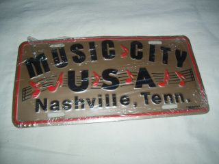 Vintage Scotty Metal Vanity Tn License Plate - Music City Usa - Nashville Tenn