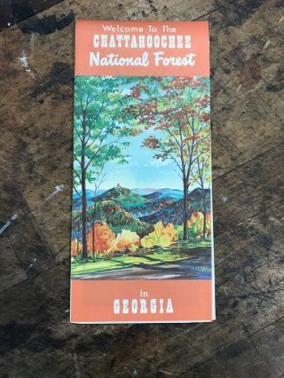 Vintage 1965 Chattahoochee National Forest Map