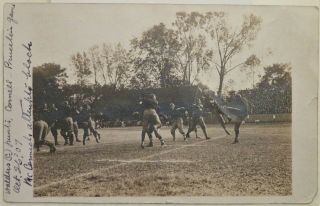 1907 Cornell University Vs.  Princeton Football Real Photo Postcard Mccormick