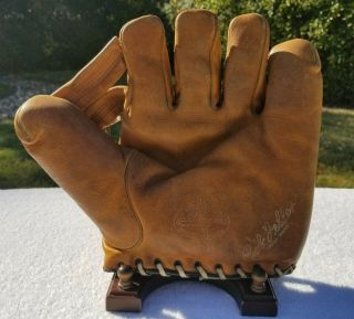 Bob Feller Jc Higgins Split Finger Baseball Glove Stamping