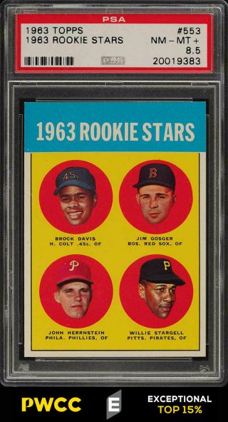 1963 Topps Willie Stargell Rookie Rc 553 Psa 8.  5 Nm - Mt,  (pwcc - E)