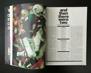 1973 Bowl Vii 7 Program Miami Dolphins Washington Redskins Bob Griese