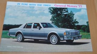 1977 Gm Chevrolet Model Range Oldsmobile Buick Cadillac Brochure Pontiac Gmc