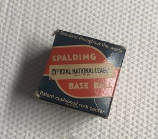 1940s Spalding Official National League Baseball Box - Empty