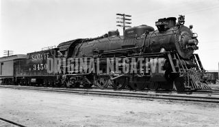 Orig 1948 Negative - Atchison Topeka & Santa Fe Atsf 4 - 6 - 4 Chicago California