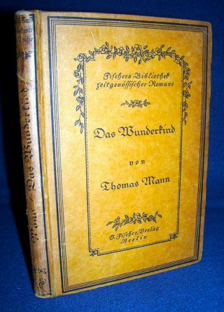 Thomas Mann Das Wunderkind True 1st German Edition First Printing 1914