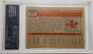 1957 Topps 95 Mickey Mantle PSA 7 NM HOF NY Yankees Cert 22386008 2
