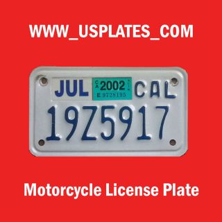 Moto California Motorcycle License Plate Tag Bike Harley Indian Us Cycle Victory
