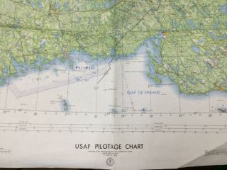 Usaf Pilotage Chart Pc D - 3a 1967 3rd Edition Finland And Ussr Large Scale Map