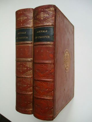 1891/96 Fine Leather Bindings Annals Of Tacitus Cornelii Taciti Furneaux 2 Vols