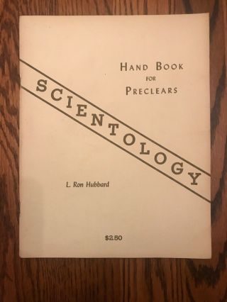 Scientology Hand Book For Preclears By L.  Ron Hubbard First Edition 1951