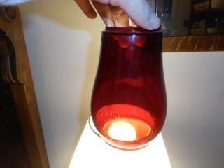 Vintage Lantern Glass Red Globe No.  20