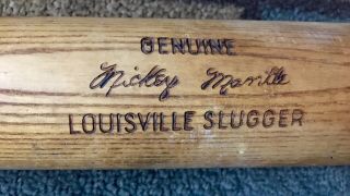 1970’s Mickey Mantle Louisville Slugger 125 Baseball Bat Flame Tempered Mm4