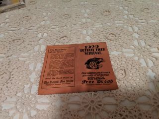 1929 Detroit Tigers Pocket Schedule