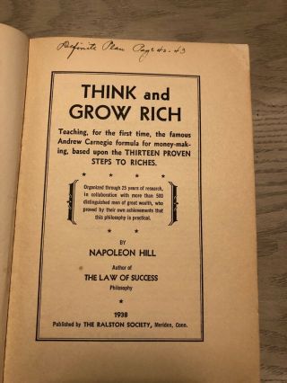 Think And Grow Rich By Napoleon Hill 1938 3