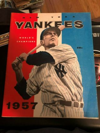 1957 Yankees Yearbook - World Champions - Mickey Mantle Yogi Berra Casey Stengel