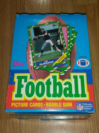 1986 Topps Football Wax Box Jerry Rice Steve Young Reggie White Rookies 36 Packs