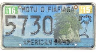 99 Cent 2016 American Samoa Graphics License Plate 5730
