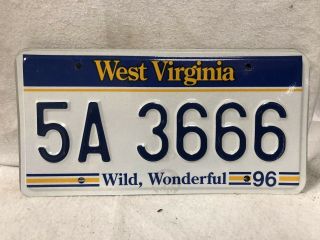 1996 West Virginia License Plate (666; Triple 6’s)