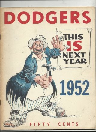 1952 Brooklyn Dodgers Yearbook In Very Good - (see Scan)