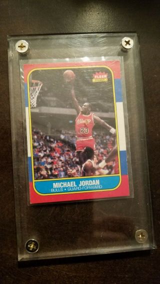 1986 - 87 Fleer Michael Jordan Rc 57 Authentic