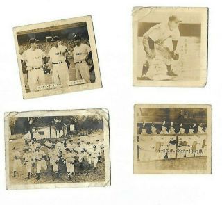 1949 4 Sepia Bromides From The San Francisco Seals Tour Of Japan With Lefty O`do