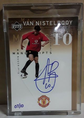 2002 Upper Deck Manchester United Manuscripts Autograph Ruud Van Nistelrooy 7/10