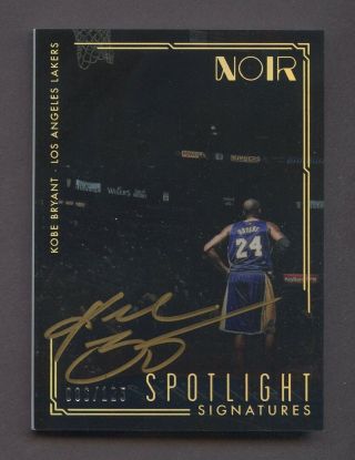 2016 - 17 Panini Noir Spotlight Signatures Kobe Bryant Lakers Auto /125 " Rare "