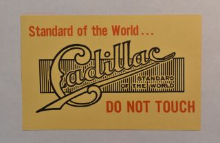 1969 Cadillac Standard Of The World Show Window Sign Do Not Touch Post Card