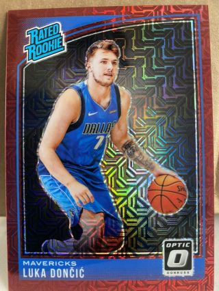 2018 - 19 Optic Rated Rookie Choice Red Luka Doncic Rc 52/88 177 Mavericks