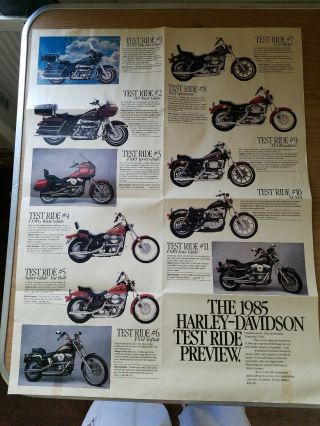 Vintage 1985 Harley Davidson Test Ride Preview Motorcycle