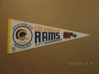 Nfl Los Angeles Rams Vintage Nfc Champions Circa 1980 Bowl Xiv Pennant