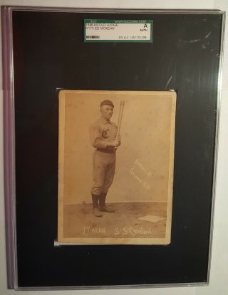 1888 N173 Old Judge Cabinet Ed Mckean Batting Sgc Authentic Pop 1,  One Of A Kind