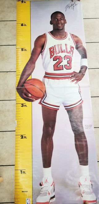 Michael Jordan 1987 Measure Up Large Life Size Poster 72 " X29 "