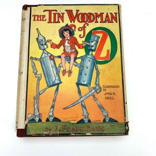 The Tin Woodman Of Oz - L.  Frank Baum 1939 Black/ White Plates With Dust Jacket
