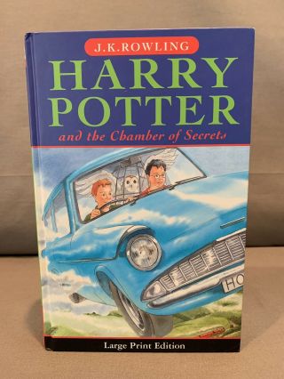 1st Large Print Edition,  1st Print,  Uk Harry Potter And The Chamber Of Secrets
