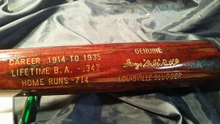George Babe Ruth Louisville Slugger Hall Of Fame Stat Bat York Yankees