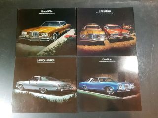 4 1974 Pontiac Sales Brochure Luxury Lemans Catalina Grand Ville The Safaris