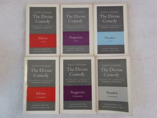 Dante Alighieri The Divine Comedy In 6 Volumes Bollingen Bilingual W/commentary