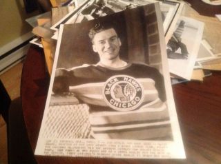 Alfie Moore 1938 Chicago Blackhawks Nhl Hockey Photo Stanley Cup Toronto