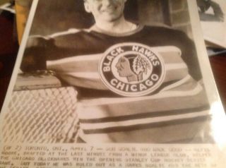 ALFIE MOORE 1938 CHICAGO BLACKHAWKS NHL HOCKEY PHOTO STANLEY CUP TORONTO 3