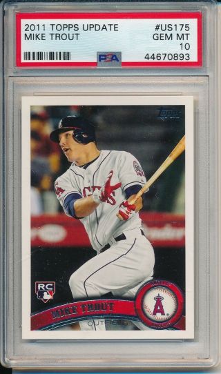 2011 Topps Update Mike Trout Us175 Psa 10 Gm